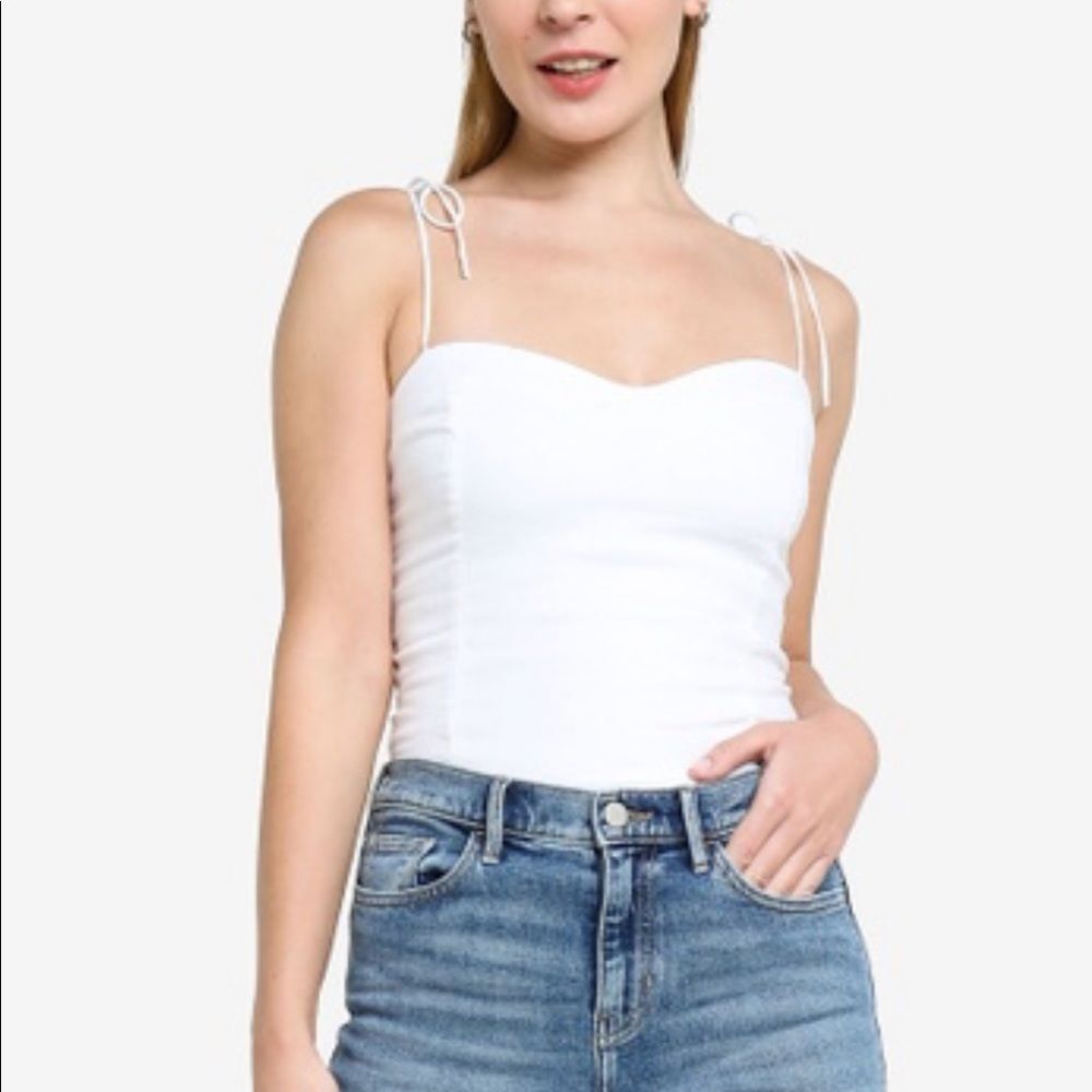 NWT- sweetheart neck linen tank top/ cami